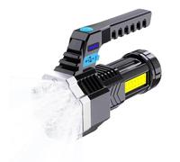 ccuzs Linterna recargable - 4 modos de linterna portátil | Linterna LED portátil luces laterales para supervivencia, camping, al aire libre, corte de energía, playa, picnic, pesca, 14,1 x 6,4 cm