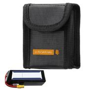 ccuzs Lithium Battery Fireproof Bag, Flame Retardant Safety Pouch, ExplosionProof Storage Case, High-Temperature Resistant, Drone Accessories, Travel Storage, 11x8.9x6.3cm Black