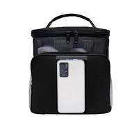 ccuzs Mesh Shower Tote, Portable Shower Bag, Quick Dry Toiletry Bag, Bathroom Organizer for Men, Bathroom Organizer for Women, Shower Bag for Dorm, Men Women (Pink, Black)