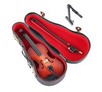 ccuzs Mini Wooden Violin Model - Elegant Handcrafted for Music Decoration | Polished with Accurate Strings and Bow Detail, Perfect for Display, or Collector Collections 4.72 in