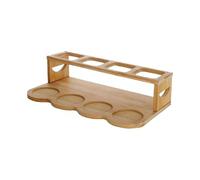 ccuzs Oil Bottle Rack Organizer, Olive Storage Rack, Lightweight Wooden Holder, Portable Kitchen Vinegar, Cabinet Bottle for Supplies, Indoor, Outdoor, Present, 32x18x8cm