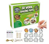 ccuzs Painting Kit - Educational DIY Craft Activity Set | Interactive Keychain Art Foam Painting Creative Learning Toy Hands for Boys Girls, Teens, Students, Classroom, Home or School