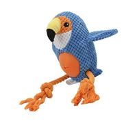 ccuzs Parrot Shaped Dog Toy, No Stuffing Dog Squeak Toy, Interactive Dog Puzzle Toys for Large Dogs, Fun Crinkle Chewing Toys 11.42x8.27x5.12 for Middle to Large Dogs (Blue)