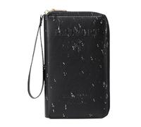 ccuzs Passport Holder Travel Wallet, Leather Organizer, Multi Card Slot Design, Waterproof Durable Material, Compact Portable Size, Unisex Travel Companion for Men Women, Negro, riferimento