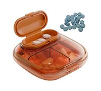 ccuzs Pastillero hermético, pastillero de viaje | Estuche organizador de medicamentos de viaje - Estuche de viaje pastillero, pastillero diario, collar para medicamentos