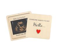 ccuzs Pregnancy Announcement - Wooden Pregnancy Sign | Keepsake Box Memory Storage Family Announcement for Grandparents, Parents, Celebration or Party Memories