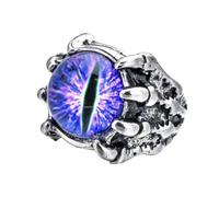 ccuzs Punk Eye Ring - Gothic Statement Fashion Jewelry | Ergonomic Finger Ring with Unique Eye Design Mysterious Edgy Accessory for Teens and Adults for Parties, Celebrations and Everyday Style