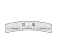 Ccuzs Quilt Ruler, Acrylic Fabric Cutting Tool, Professional Precise Template, Wave Stencil for Sewing and Embroidery for Dressmaking, Crafts, Quilting, 8.27x1.77in