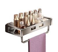 ccuzs Shower Organizer Shelf, Bathroom Storage Rack, Suction Cup Shelf with Modern Compact Aesthetic Design for Shampoo, Shower Ge, Facial Cleanser or Soap, 1 Piece