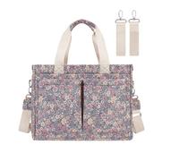 ccuzs Small Diaper Bag, Lightweight Diaper Tote, Hangable Stroller Bag, Floral Pattern Diaper Organizer, Portable Diapers Caddy, Travel Diapers Accessories, Compact Baby Bag for Diapers, Wipes & Toys,