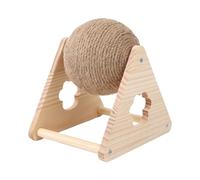 ccuzs Solid Wood Scratching Cat Toys, Interactive Cat Ball Toy, Sturdy Wooden Claw Grinding Surfaces, Fun Boredom Buster, Indoor Exercise Entertainment for Cats Kittens Dogs