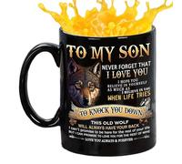 ccuzs Taza de café de cumpleaños para hijo, 330 ml, taza de cerámica clásica para mi hijo, para cumpleaños, patio, balcón, jardín, parque, hogar, escuela, picnic, fiesta, whisky, cerveza, jardín al