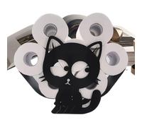 ccuzs Toilet Roll Holder, Creative Cat Shape Stand, Metal Organizer, Cute and Durable Design, Ideal for Powder Room, Guest Bath, Beach House, Farmhouse, Cottage Decor