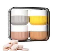 ccuzs Travel Bottles, Toiletry Containers, Cosmetic Jars, Leakproof Design Refillable Silicone 4 Pack for Lotion, Cream, Cleanser, Medication Storage, 2.05x2.05x1.87 Inches, Atributo único,