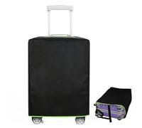 ccuzs Travel Luggage Cover, Anti Scratch Protective Suitcase Cover, 20.47x28.54x12.2 Inches Convenient Fluorescent Green Hem Stretchable Protector for Hard Sided and Wheeled Luggage, Negro,