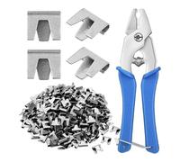 Ccuzs Wire Cage Clips & Pliers Set, Heavy-Duty Fastening Tool, Secure Buckle Installation, Includes 300 Rust-Resistant Clips, Ideal For Small Animal Enclosures, Pet Pens & Do It Yourself Cage Assembly