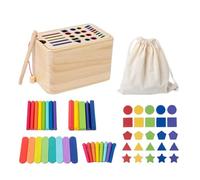 ccuzs Wooden Shape Sorter Toy, Sensory Matching Plug-in Games, Colorful Shape Sorter, Develops Motor Skills, Perfect for 6-18 Months Old Boy, Early Learning Activity