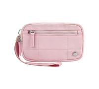 ccuzs Wristlet Wallet Women, Portable Purse, Multi Compartment Zipper Coin Wallet, 6.89x4.13 Inches Change Holder Phone Organizer for Travel, Shopping and Commuting, Rosa, riferimento Alla