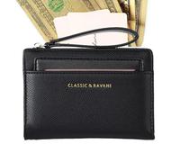 ccuzs Zipper Wallet, Card Holder, Lanyard Multi-Functional, Large Coin Purse, Capacity For Notes, and Cards, Portable Short Lightweight Cash Space, 12.5x9x2.5cm