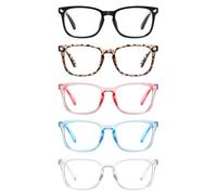 CCVOO 6 Pack Blue Light Blocking Reading Glasses, Anti Headache/Glare/Eye Strain Readers Computer Eyeglasses Women/Men (6 Pack Mix,2.00)