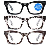 CCVOO Oprah - Gafas de lectura para mujer, lectores de luz azul, gafas de computadora para computadora, paquete de 3