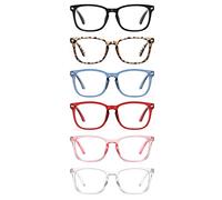 CCVOO Paquete de 6 lentes de lectura con bloqueo de luz azul, antidolor de cabeza, deslumbramiento, fatiga ocular, lentes para computadora para mujeres/hombres (paquete de 6, mezcla, 2.75)