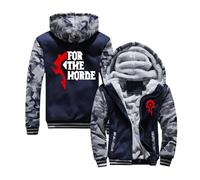 CCVQPF Sudadera con Capucha De Terciopelo para Hombre De The Horde Collision Sudadera con Capucha De Color Ropa De Abrigo con Capucha Sudadera Estampada -Camo-A||3XL