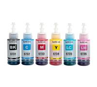 CCXTKENWU 673 T673 6x70ML Recarga de Tinta Compatible con L800 L805 L810 L850 L1800 T6731 T6732 T6733 T6734 T6735 T6736