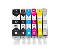 CCXTKENWU Cartucho de Tinta BCI-370 BCI-371 Compatible con PIXUS MG5730 MG6930 MG7730F MG7730(1set 6pcs)