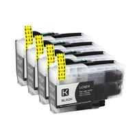 CCXTZC 4pcs 12pcs Compatible LC424 Estándar 424 Cartucho de Tinta de Fit Universal para DCP-J1200DW DCP-J1200W DCP-J1200WE Color Reemplazo de terceros(4pcs-BK-LC424)