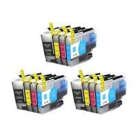 CCXTZC 4pcs 12pcs Compatible LC424 Estándar 424 Cartucho de Tinta de Fit Universal para DCP-J1200DW DCP-J1200W DCP-J1200WE Color Reemplazo de terceros(3set-LC424)