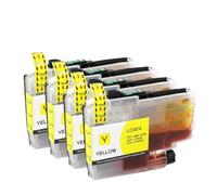 CCXTZC 4pcs 12pcs Compatible LC424 Estándar 424 Cartucho de Tinta de Fit Universal para DCP-J1200DW DCP-J1200W DCP-J1200WE Color Reemplazo de terceros(4pcs-Y-LC424)