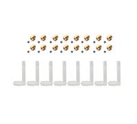 CCXTZC 8pcs DX5 Conector del Amortiguador de Tinta Compatible con 7880 9880 7800 9800 7450 9450 7400 9400 L Forma de plástico Tabón de Tinta Tuerca de Cobre(8pc Connector 16 Nut)