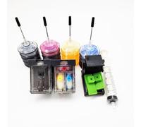 CCXTZC Cartucho de Tinta rellena 62 XL 62XL Compatible con 62 5540 5541 5542 5543 OfficeJet 200 5540 5740 5542 7640 Impresoras(1set with Ink)