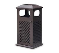 CCYENG Bote de Basura al Aire Libre Bote de Basura al Aire Libre Patio Bote de Basura de clasificación de Aluminio Fundido Bote de Basura de Gran Capacidad Hueco de Lu