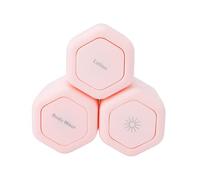 CCYLEZ 3 Cápsulas Magnéticas de Viaje, Recipientes Hexagonales para Artículos de Tocador con Tapas de Rosca, Capacidad de 40 Ml para Acondicionador de champú y Loción (PINK)