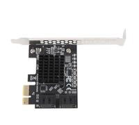 CCYLEZ 4 Puertos III Tarjeta de Expansión PCIe con Controlador Marvell 88Se9215-Transferencia de Datos de Alta Velocidad de 6 Gbps, Soporte de Perfil bajo, No Redacción, Soporte de Intercambio en