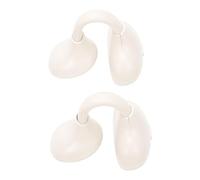 CCYLEZ Auriculares con Clip para Oreja Abierta | Auriculares Estéreo Inalámbricos Bluetooth 6.0 de Conducción ósea con Micrófono AI, Batería 56H para Viajes Deportivos (White)