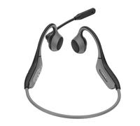 CCYLEZ Auriculares de Conducción Ósea con Micrófono Dual para Conferencia | Micrófono con cancelación de ruido, Diseño abierto para mayor comodidad, Carga magnética, Brazo ajustable, Conexión de