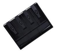 CCYLEZ Bandeja de Inserción para Caja Registradora de Cuatro Compartimentos, Organizador Duradero para una Gestión Eficiente del Dinero, Caja de Almacenamiento de 4 Billetes y 3 Monedas (BLACK)