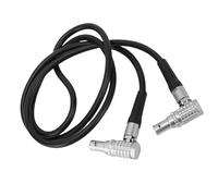 CCYLEZ Cable de Alimentación Macho de ángulo Recto de 2 Pines, Goma de Aleación de 34,3 Pulgadas de Longitud con Funda Antidesgarro, para Teradek Bond SmallHD Cine Ronin RS2 RS3 Pro Z