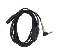 CCYLEZ Cable de Extensión para Auriculares de 3,5 Mm con Control de Volumen, Cable Extensor de Sonido Estéreo de Nailon de 6,56 Pies, de Extensión de para Auriculares con Control de Micrófono - Amplia