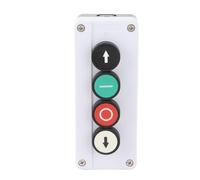 CCYLEZ Caja de Estación de Interruptor Momentáneo, Botón Pulsador de Control Robusto para Puerta Enrollable de Cabrestante y Elevador Trasero de Camión, 10A CA 400V (SGKJ-4N)