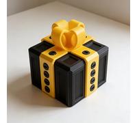 CCYLEZ Caja de Regalo Molesta, Caja Interactiva de Rompecabezas de Tornillos, de Almacenamiento Decorativa 3D Difícil de Abrir, Regalos de Broma Divertidos para Adultos, Hombres, (Oro claro+Negro)