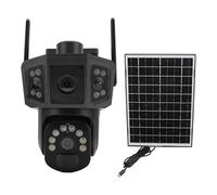 CCYLEZ Cámara de Monitoreo de 8MP, Cámara Solar con un Seguimiento de Automóviles, Vista Panorámica de 355 °, Tarjeta SIM 4G, Detección Humana, 8000 -mah -kku, IP66, para Al Aire Libre (Versión de