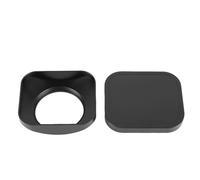 CCYLEZ Capucha de Lente de Cámara Cuadrada, Protector de Sombra de Lente de Aleación de Aluminio para Cámaras DSLR, con Interfaz Giratoria de Hilo, Seguro sin Tambalearse (39MM)