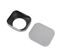 CCYLEZ Capucha de Lente de Cámara Cuadrada, Protector de Sombra de Lente de Aleación de Aluminio para Cámaras DSLR, con Interfaz Giratoria de Hilo, Seguro sin Tambalearse (39MM)