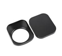CCYLEZ Capucha de Lente de Cámara Cuadrada, Protector de Sombra de Lente de Aleación de Aluminio para Cámaras DSLR, con Interfaz Giratoria de Hilo, Seguro sin Tambalearse (46MM)