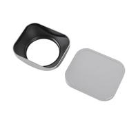 CCYLEZ Capucha de Lente de Cámara Cuadrada, Protector de Sombra de Lente de Aleación de Aluminio para Cámaras DSLR, con Interfaz Giratoria de Hilo, Seguro sin Tambalearse (46MM)