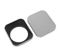 CCYLEZ Capucha de Lente de Cámara Cuadrada, Protector de Sombra de Lente de Aleación de Aluminio para Cámaras DSLR, con Interfaz Giratoria de Hilo, Seguro sin Tambalearse (52 mm)
